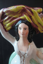 Load image into Gallery viewer, Large Antique Staffordshire Flatback Figurine Couple Harvesting 
