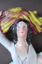 Load image into Gallery viewer, Large Antique Staffordshire Flatback Figurine Couple Harvesting 
