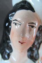 Load image into Gallery viewer, Large Antique Staffordshire Flatback Figurine Couple Harvesting 
