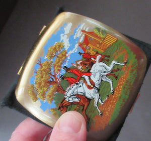 1950s Melissa Powder Compact English Hunting Scene