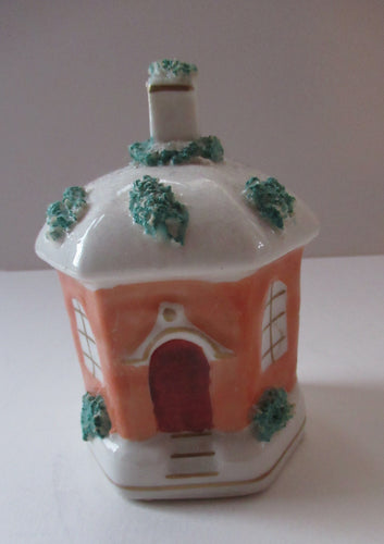 Antique 1840s Victorian Porcelain Money Box in the Shape of a Wee House