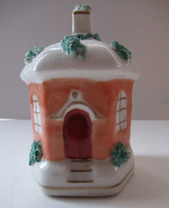 Antique 1840s Victorian Porcelain Money Box in the Shape of a Wee House