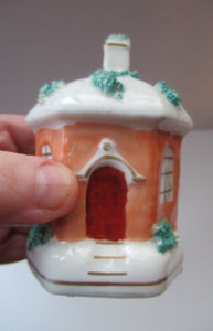 Antique 1840s Victorian Porcelain Money Box in the Shape of a Wee House