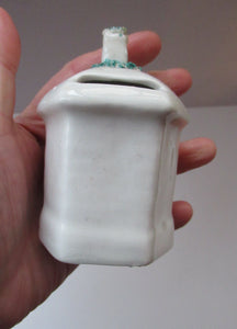 Antique 1840s Victorian Porcelain Money Box in the Shape of a Wee House