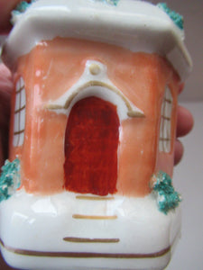 Antique 1840s Victorian Porcelain Money Box in the Shape of a Wee House