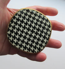 Load image into Gallery viewer, Vintage Mascot Powder Compact with Printed Dogstooth Pattern
