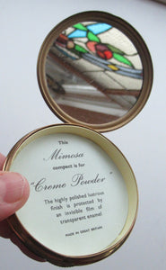 1950s Powder Compact with Blue Flowers