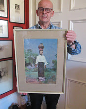 Load image into Gallery viewer, Sir Gerald Kelly 1960s Original Framed Print. Girl with Pitcher
