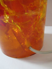 Load image into Gallery viewer, 1970s Tangerine Scottish SHATTALINE Perspex Lamp with Original Shade
