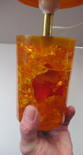 Load image into Gallery viewer, 1970s Tangerine Scottish SHATTALINE Perspex Lamp with Original Shade
