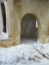 Load image into Gallery viewer, Antique Staffordshire Porcelain VICTORIAN Snow Covered Cottage Pastille Burner
