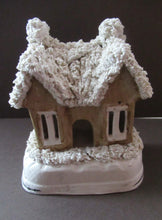 Load image into Gallery viewer, Antique Staffordshire Porcelain VICTORIAN Snow Covered Cottage Pastille Burner
