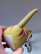 Load image into Gallery viewer, Pair of Vintage 1960s JAPANESE Soft Toys: Little Plush Skunk and Cotton and Felt Tiger 
