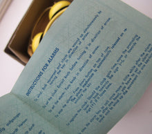 Load image into Gallery viewer, 1970s West German Bells Design Alarm Clock Bright Yellow
