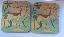 Load image into Gallery viewer, ORIGINAL 1930s Art Deco Plaster Wall Plaque. Hand Painted Image of a Reindeer

