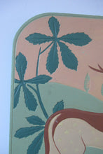 Load image into Gallery viewer, ORIGINAL 1930s Art Deco Plaster Wall Plaque. Hand Painted Image of a Reindeer

