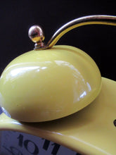 Load image into Gallery viewer, 1970s West German Bells Design Alarm Clock Bright Yellow
