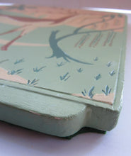 Load image into Gallery viewer, ORIGINAL 1930s Art Deco Plaster Wall Plaque. Hand Painted Image of a Reindeer
