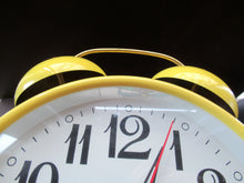 Load image into Gallery viewer, 1970s West German Bells Design Alarm Clock Bright Yellow
