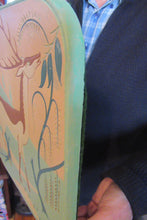 Load image into Gallery viewer, ORIGINAL 1930s Art Deco Plaster Wall Plaque. Hand Painted Image of a Reindeer
