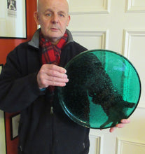 Load image into Gallery viewer, 1950s Norwegian Art Glass Shallow Dish. Greenland Series by Hadeland. Arne Jon Jutrem1950s Norwegian Art Glass Shallow Dish. Greenland Series by Hadeland. Arne Jon Jutrem
