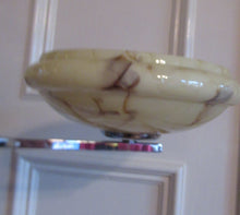 Load image into Gallery viewer, Vintage 1930s Art Deco Pendant Light Fitting. Chrome, Bakelite and Three Glass Shades
