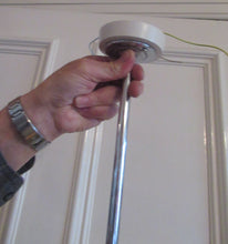 Load image into Gallery viewer, Vintage 1930s Art Deco Pendant Light Fitting. Chrome, Bakelite and Three Glass Shades
