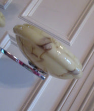 Load image into Gallery viewer, Vintage 1930s Art Deco Pendant Light Fitting. Chrome, Bakelite and Three Glass Shades
