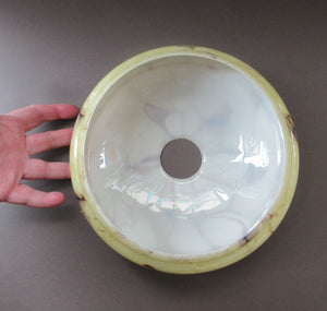 Vintage 1930s Art Deco Pendant Light Fitting. Chrome, Bakelite and Three Glass Shades