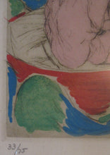 Load image into Gallery viewer, Elyse Lord Colour Etching Drypoint The Joy Ride 1930s
