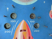 Load image into Gallery viewer, 1950s Chad Valley Space Age Rocket Shop Bagatelle Pinball Game
