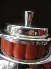 Load image into Gallery viewer, Vintage 1930s Art Deco Pendant Light Fitting. Chrome, Bakelite and Three Glass Shades
