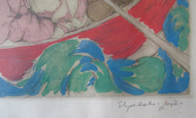 Load image into Gallery viewer, Elyse Lord Colour Etching Drypoint The Joy Ride 1930s
