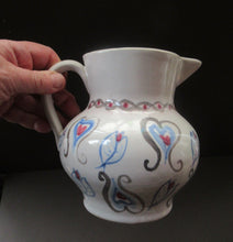 Load image into Gallery viewer, Scottish Buchan Pottery Portobello Stoneware Jug with Hearts Pattern
