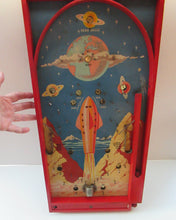 Load image into Gallery viewer, 1950s Chad Valley Space Age Rocket Shop Bagatelle Pinball Game
