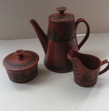 Load image into Gallery viewer, Scottie Wilson Part Coffee Set Royal Worcester. Coffee Pot, Sugar Bowl, Milk Jug 1960s
