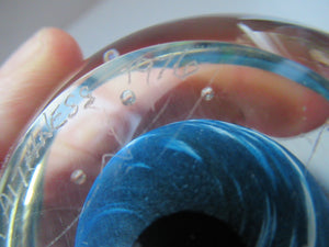 SCOTTISH PAPERWEIGHT. Limited Edition Caithness Glass. 1970s Designed Peter Holmes and Entitled First Quarter