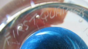 SCOTTISH PAPERWEIGHT. Limited Edition Caithness Glass. 1970s Designed Peter Holmes and Entitled First Quarter