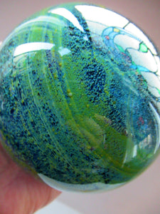 Massive Vintage Magnum Size Mdina Sea and Sand Signed Paperweight
