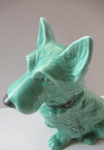 Vintage Sylvac Scottie Dog Scottish Terrier Green No. 1209