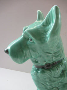 Vintage Sylvac Scottie Dog Scottish Terrier Green No. 1209