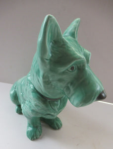 Vintage Sylvac Scottie Dog Scottish Terrier Green No. 1209