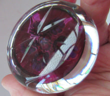 Load image into Gallery viewer, 1970s Perthshire Paperweight Millefiori Star Shaped Clusters Purple Ground PP10
