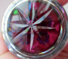 Load image into Gallery viewer, 1970s Perthshire Paperweight Millefiori Star Shaped Clusters Purple Ground PP10

