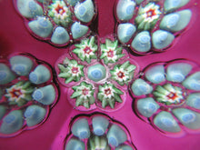 Load image into Gallery viewer, 1970s Perthshire Paperweight Millefiori Star Shaped Clusters Purple Ground PP10
