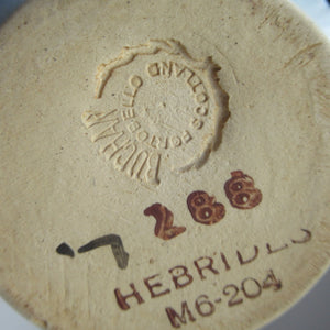 1950s Buchan Pottery Trio Cup Saucer Side Plate Hebrides Pattern