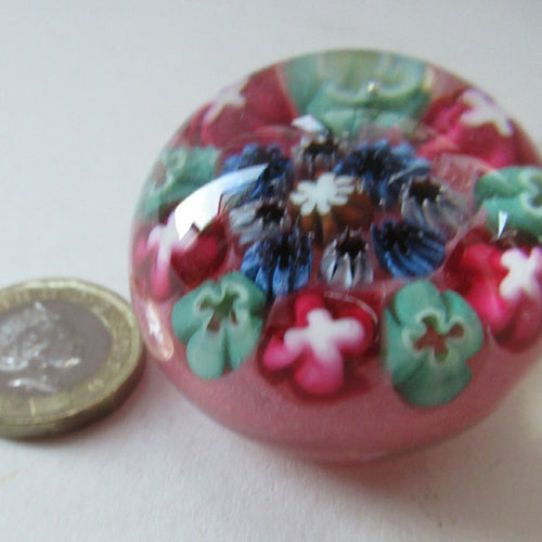 Vintage Miniature Scottish Millefiori Paperweight