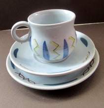 Load image into Gallery viewer, 1950s Buchan Pottery Trio Cup Saucer Side Plate Hebrides Pattern
