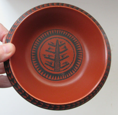Scottie Wilson Royal Worcester Shallow Bowl 5 3/4 inches 1960s