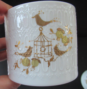 Vintage DANISH Porcelain Domed Pot. Designed by Bjorn Wiinblad for Rosenthal